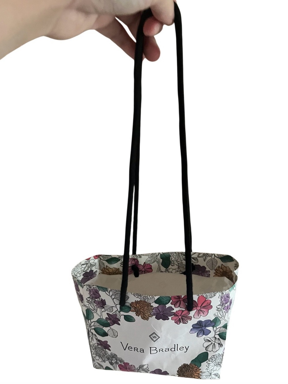Vera Bradley small gift bag with long handles Good condition